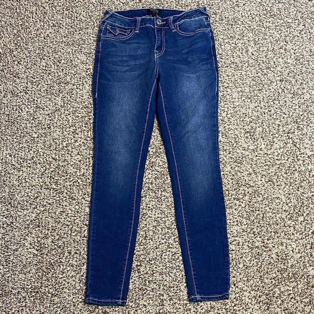 True Religion Jennie Curvy Mid-Rise Dark Blue Skinny Jeans